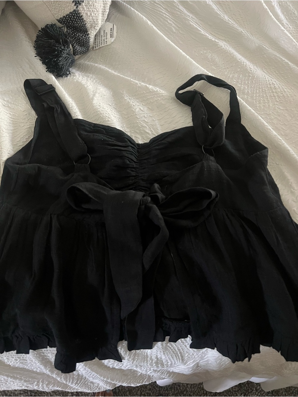 Volcom Black Tie-Front Camisole